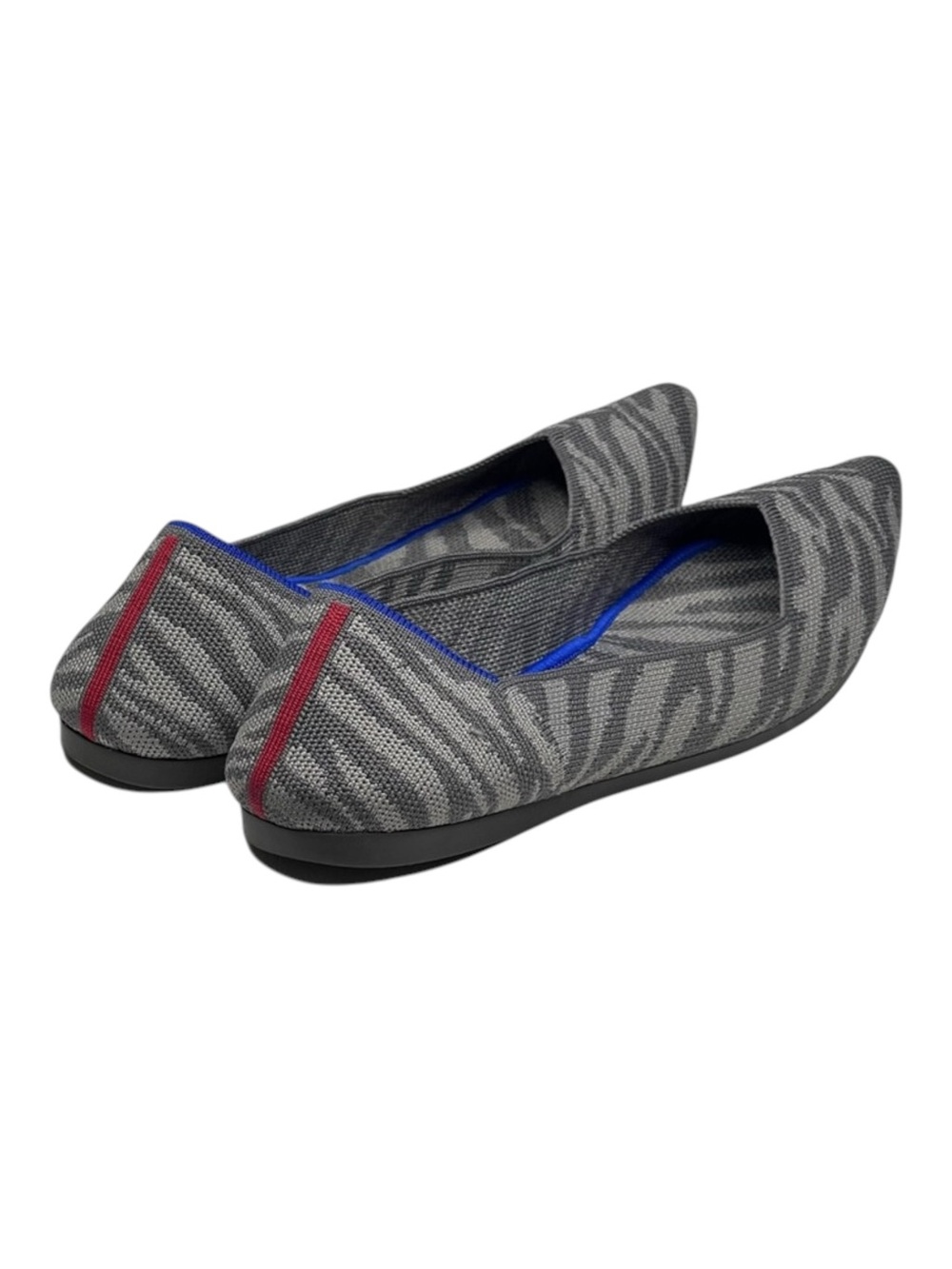 VHTF: Retired Rothy’s ➤ The Point Flats ➤ Grey Zebra Stripe Print ➤ 8M ➤ Sustain - Picture 3 of 16